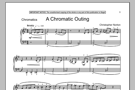 Download Christopher Norton A Chromatic Outing Sheet Music and learn how to play Piano PDF digital score in minutes