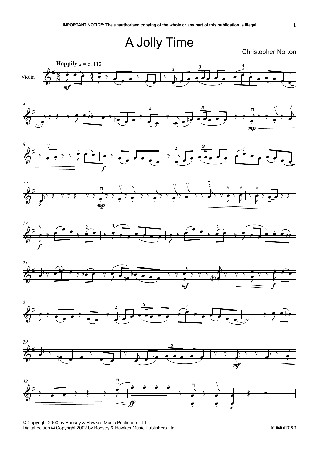 Download Christopher Norton A Jolly Time Sheet Music and learn how to play Instrumental Solo PDF digital score in minutes