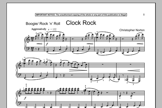 Download Christopher Norton Clock Rock Sheet Music and learn how to play Piano PDF digital score in minutes