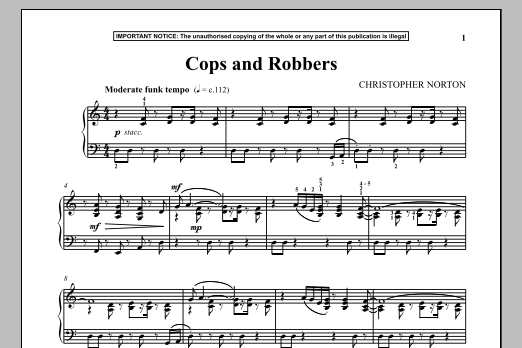 Download Christopher Norton Cops And Robbers Sheet Music and learn how to play Piano PDF digital score in minutes
