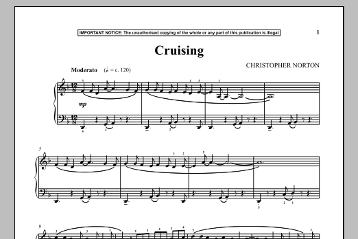 Download Christopher Norton Cruising Sheet Music and learn how to play Piano PDF digital score in minutes