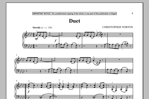 Download Christopher Norton Duet Sheet Music and learn how to play Piano PDF digital score in minutes