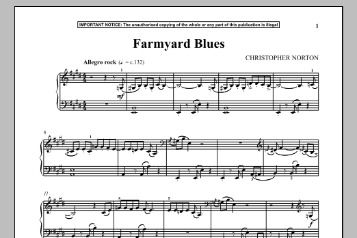 Download Christopher Norton Farmyard Blues Sheet Music and learn how to play Piano PDF digital score in minutes