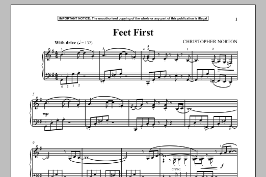 Download Christopher Norton Feet First Sheet Music and learn how to play Piano PDF digital score in minutes