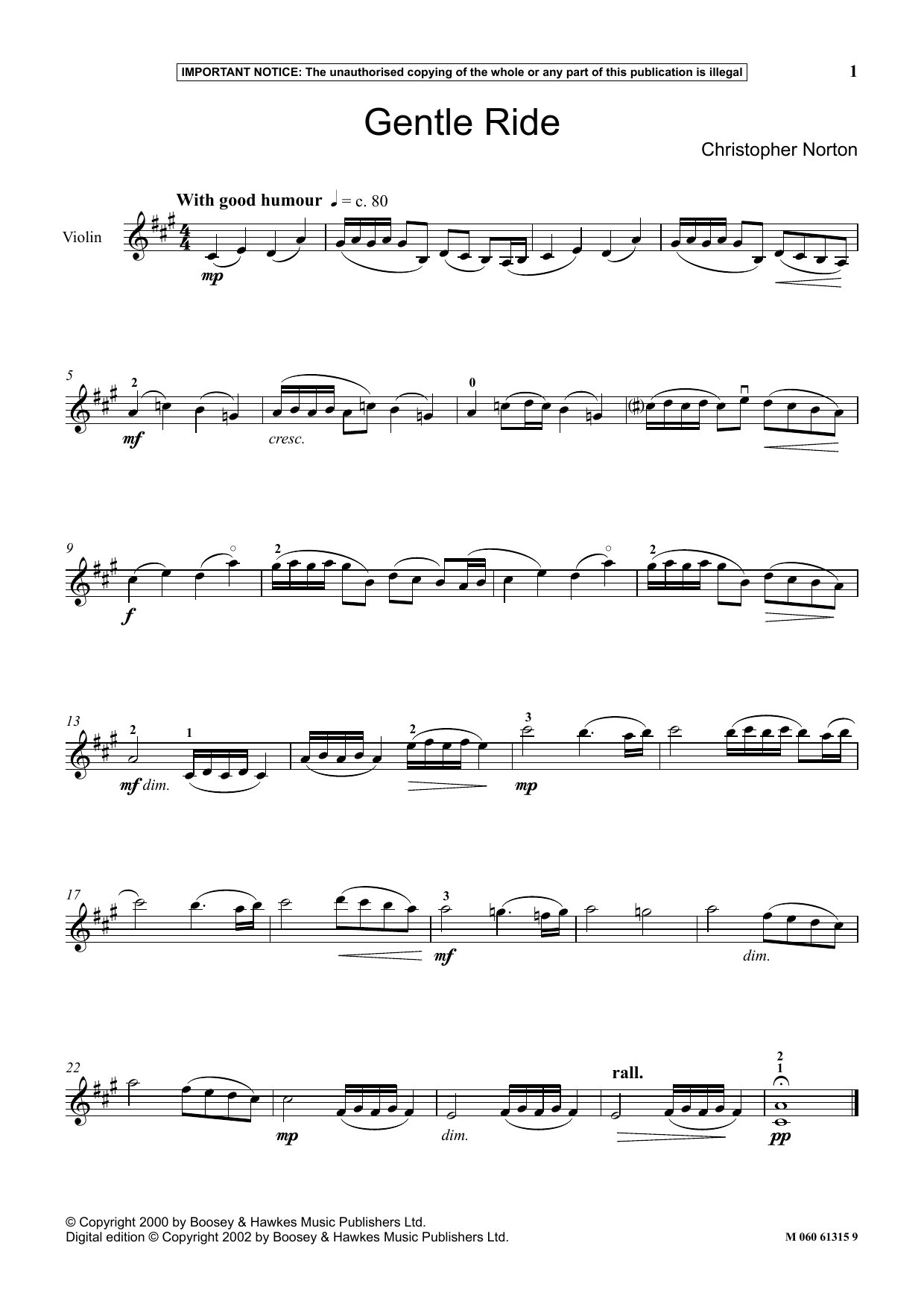 Download Christopher Norton Gentle Ride Sheet Music and learn how to play Instrumental Solo PDF digital score in minutes