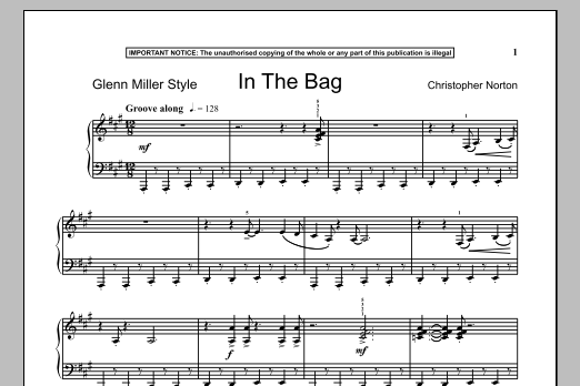 Download Christopher Norton In The Bag Sheet Music and learn how to play Piano PDF digital score in minutes