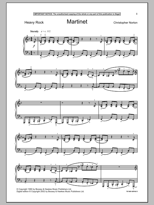 Download Christopher Norton Martinet Sheet Music and learn how to play Piano PDF digital score in minutes