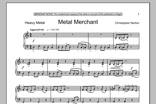 Download Christopher Norton Metal Merchant Sheet Music and learn how to play Piano PDF digital score in minutes