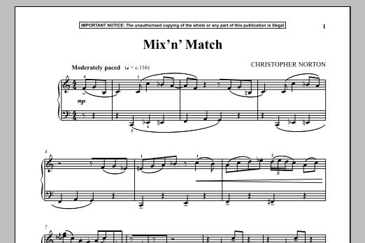 Download Christopher Norton Mix N Match Sheet Music and learn how to play Piano PDF digital score in minutes