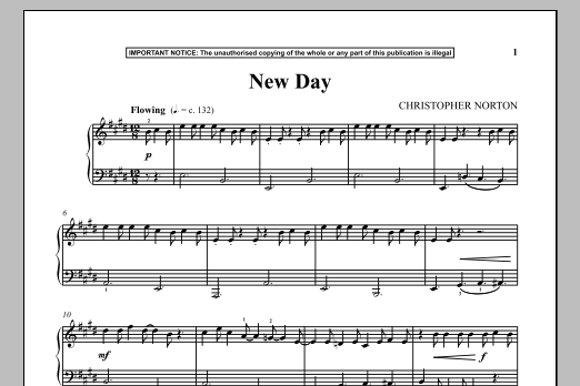 Download Christopher Norton New Day Sheet Music and learn how to play Piano PDF digital score in minutes