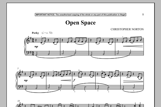 Download Christopher Norton Open Space Sheet Music and learn how to play Piano PDF digital score in minutes