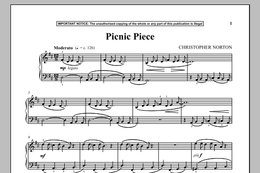 Download Christopher Norton Picnic Piece Sheet Music and learn how to play Piano PDF digital score in minutes