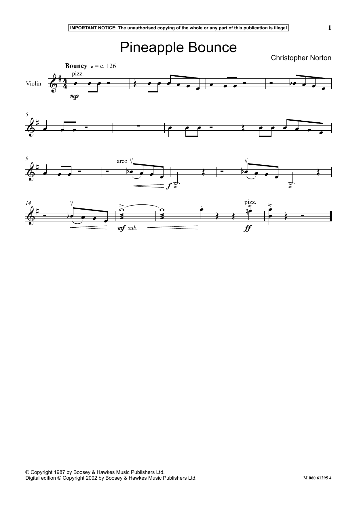 Download Christopher Norton Pineapple Bounce Sheet Music and learn how to play Instrumental Solo PDF digital score in minutes