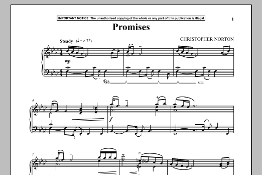 Download Christopher Norton Promises Sheet Music and learn how to play Piano PDF digital score in minutes