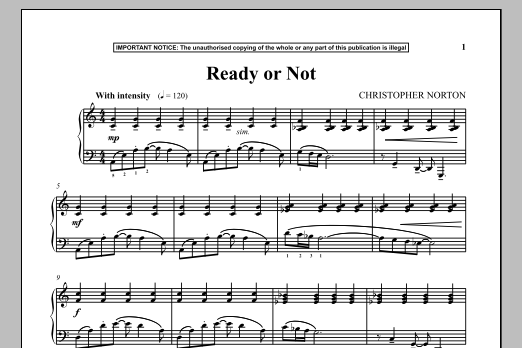Download Christopher Norton Ready Or Not Sheet Music and learn how to play Piano PDF digital score in minutes