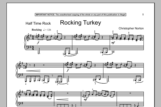 Download Christopher Norton Rocking Turkey Sheet Music and learn how to play Piano PDF digital score in minutes