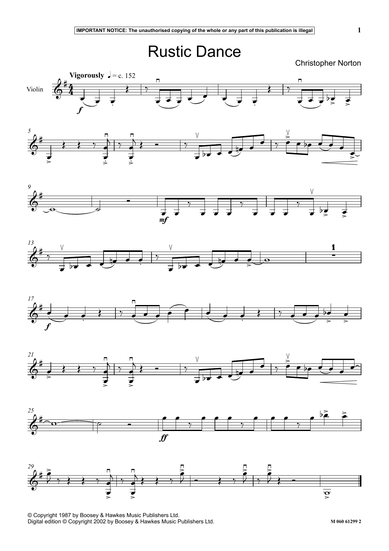 Download Christopher Norton Rustic Dance Sheet Music and learn how to play Instrumental Solo PDF digital score in minutes