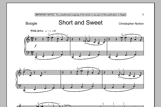 Download Christopher Norton Short And Sweet Sheet Music and learn how to play Piano PDF digital score in minutes