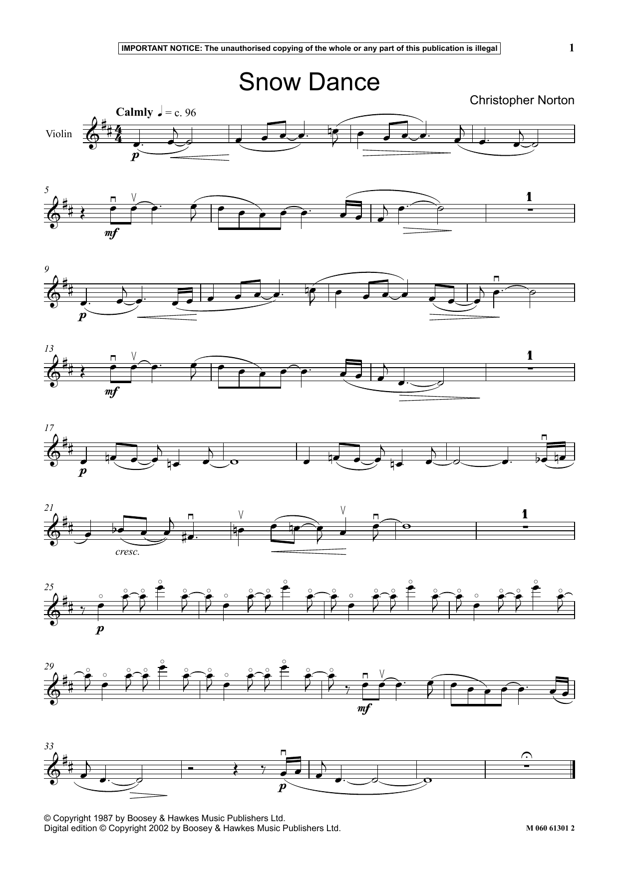 Download Christopher Norton Snow Dance Sheet Music and learn how to play Instrumental Solo PDF digital score in minutes