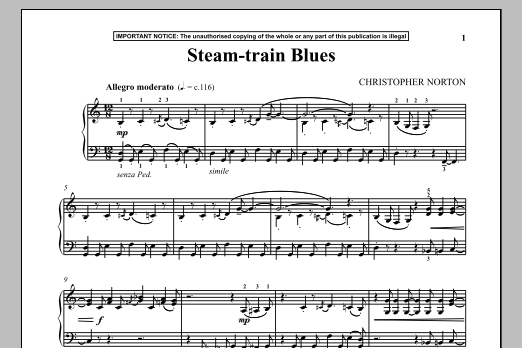 Download Christopher Norton Steam Train Blues Sheet Music and learn how to play Piano PDF digital score in minutes
