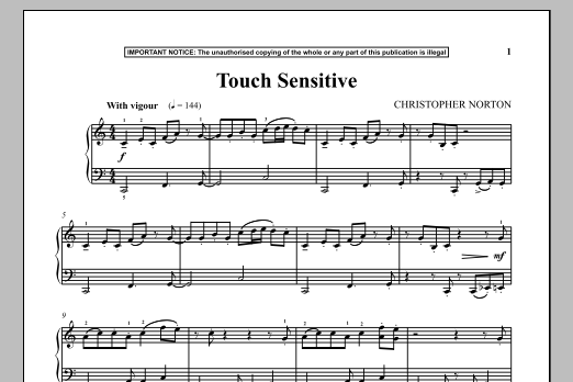 Download Christopher Norton Touch Sensitive Sheet Music and learn how to play Piano PDF digital score in minutes