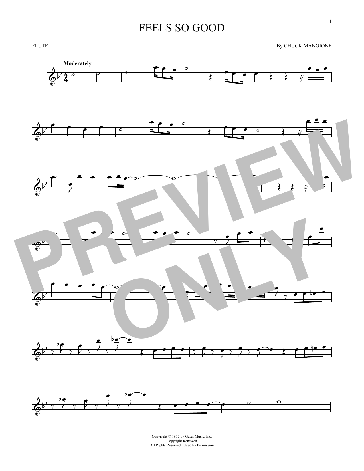 Download Chuck Mangione Feels So Good Sheet Music and learn how to play Violin Solo PDF digital score in minutes