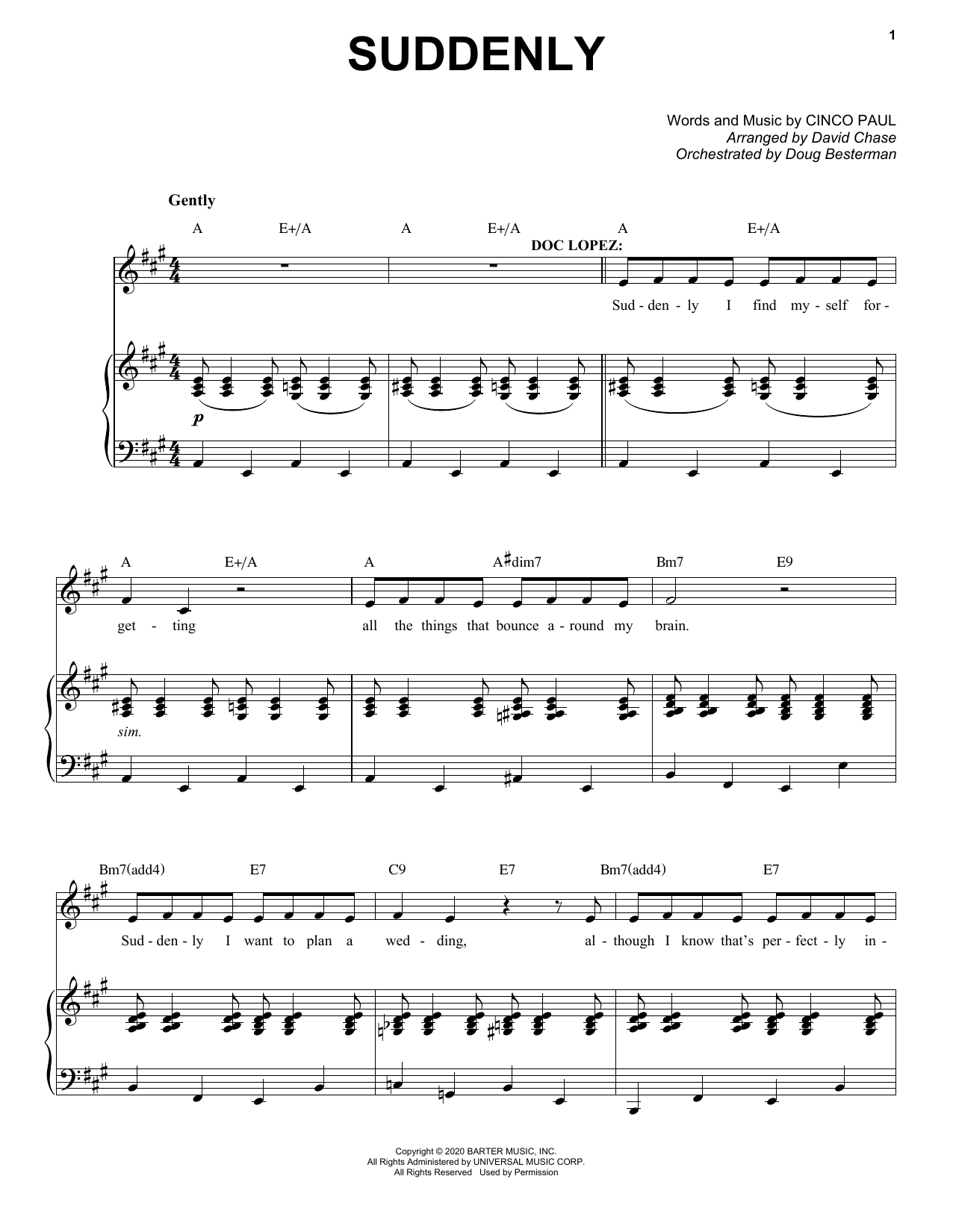 Download Cinco Paul Suddenly (from Schmigadoon!) Sheet Music and learn how to play Piano & Vocal PDF digital score in minutes