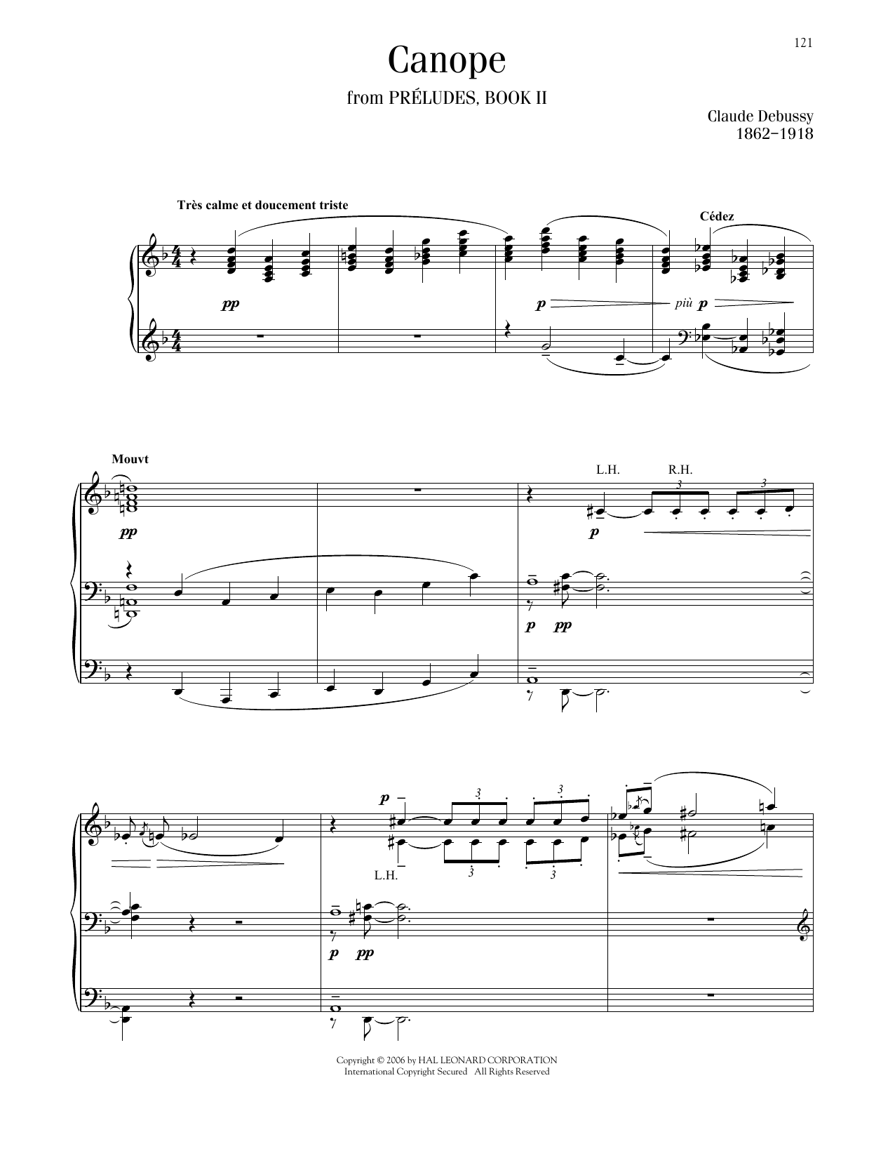 Download Claude Debussy Canope Sheet Music and learn how to play Piano Solo PDF digital score in minutes