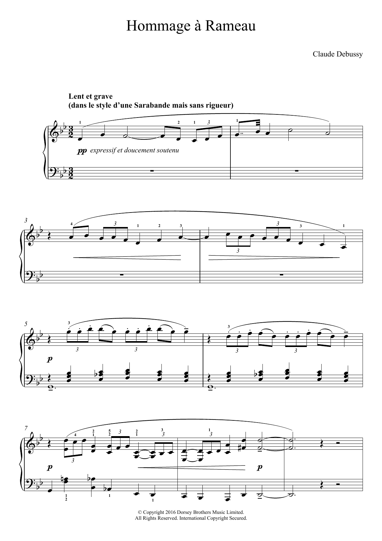 Download Claude Debussy Hommage a Rameau Sheet Music and learn how to play Easy Piano PDF digital score in minutes