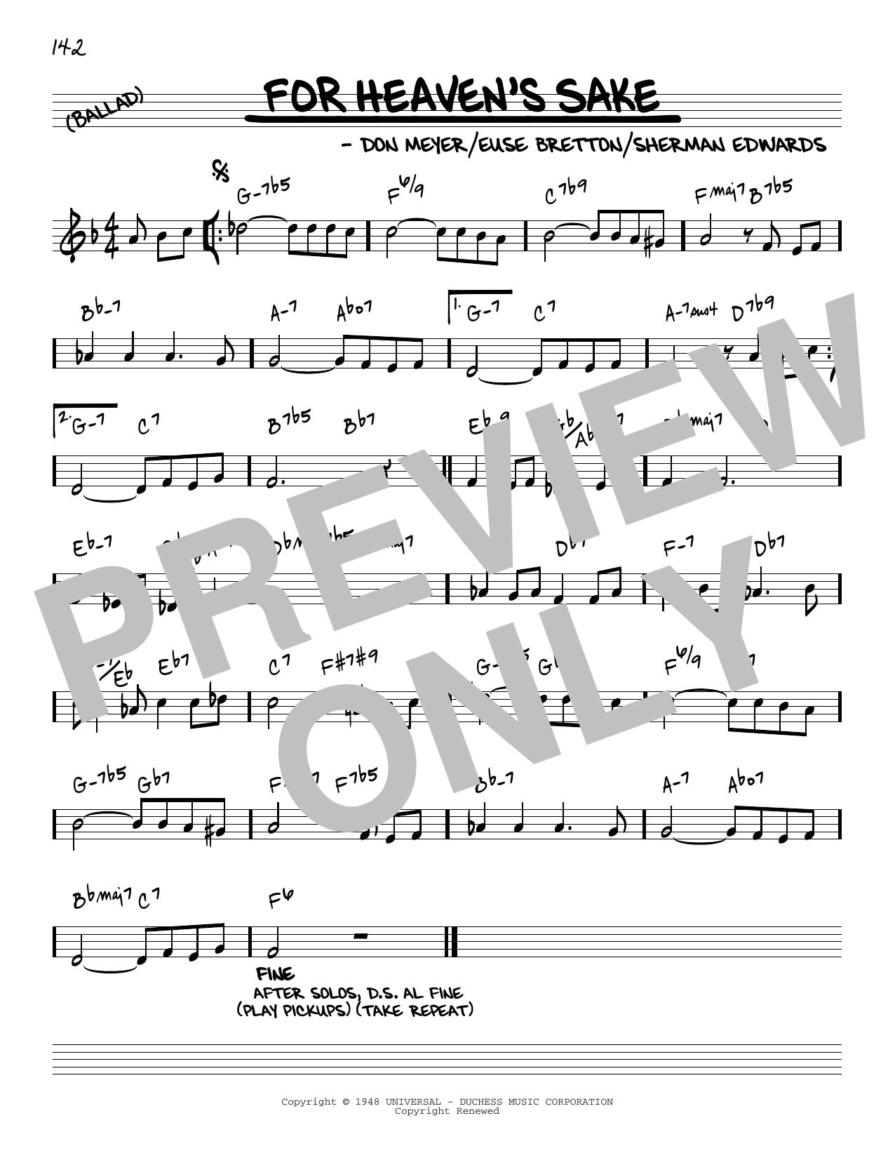 Download Claude Thornhill For Heaven's Sake [Reharmonized version] (arr. Jack Grassel) Sheet Music and learn how to play Real Book – Melody & Chords PDF digital score in minutes