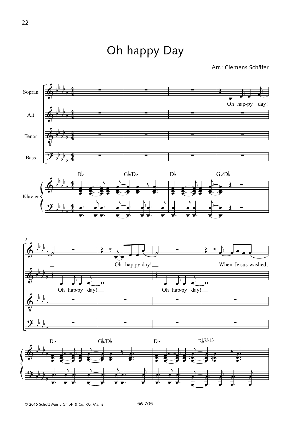 Download Clemens Schäfer Oh Happy Day (from Sister Act 2) Sheet Music and learn how to play SATB Choir PDF digital score in minutes