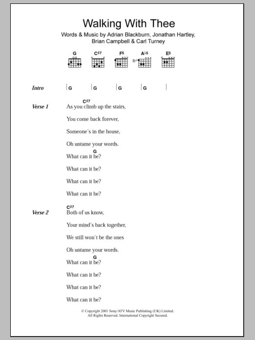 Download Clinic Walking With Thee Sheet Music and learn how to play Lyrics & Chords PDF digital score in minutes