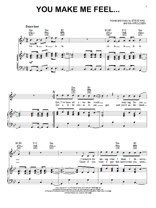 Download Cobra Starship You Make Me Feel... Sheet Music and learn how to play Piano, Vocal & Guitar (Right-Hand Melody) PDF digital score in minutes