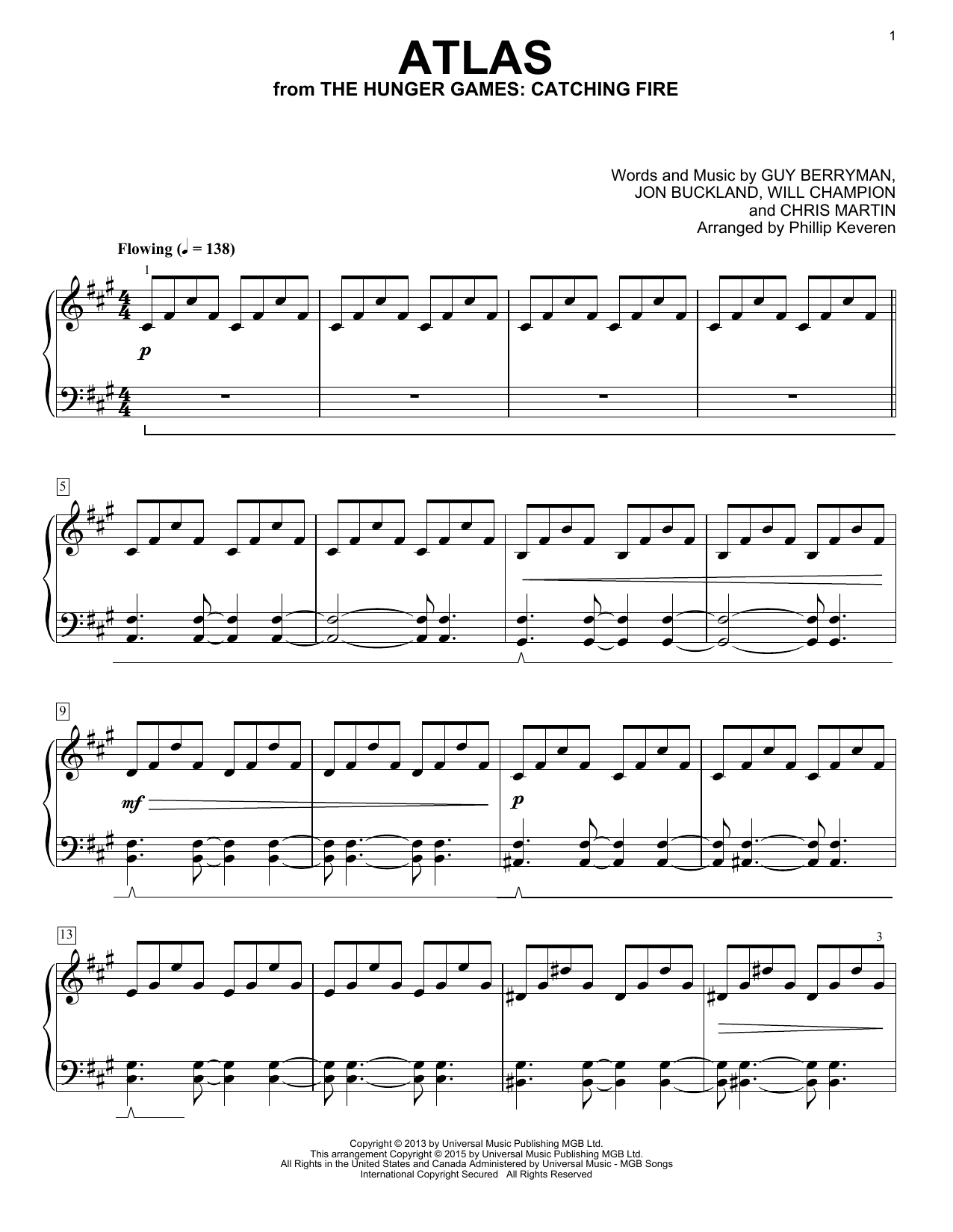 Download Coldplay Atlas Sheet Music and learn how to play Piano PDF digital score in minutes