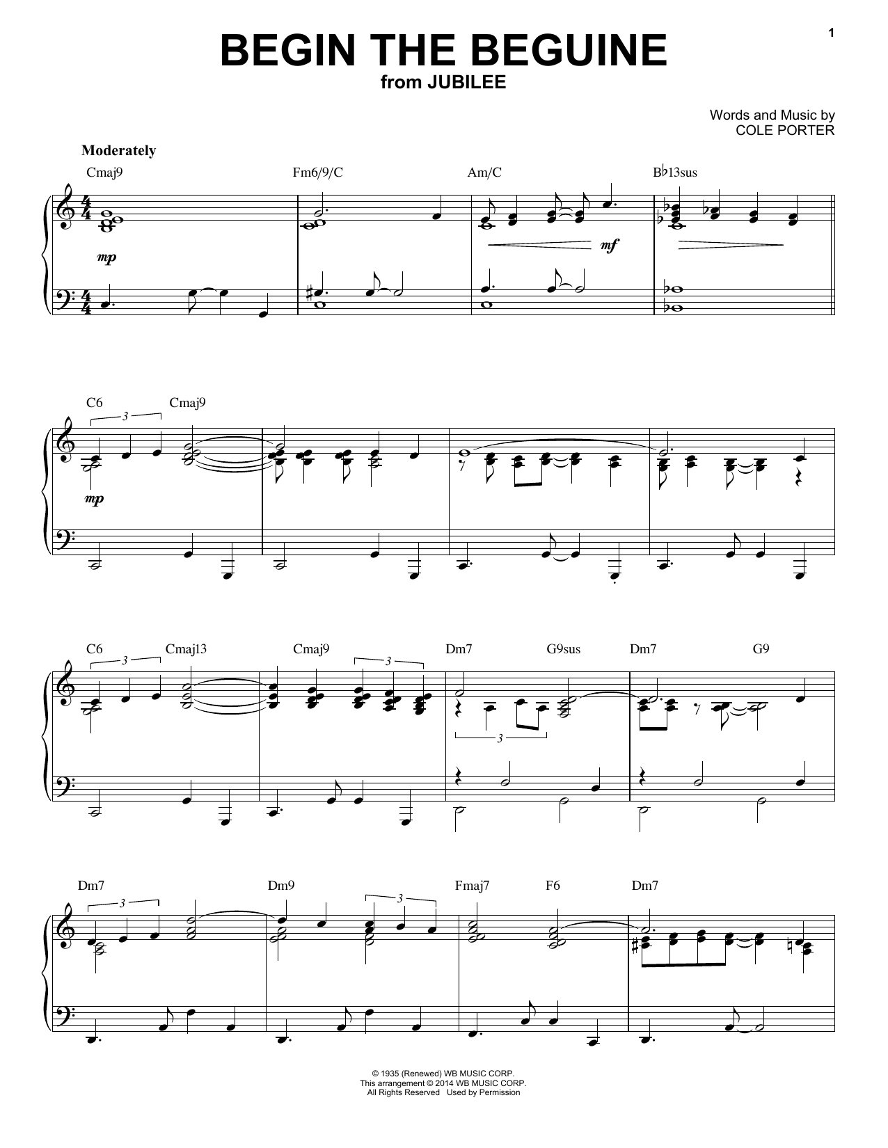 Download Cole Porter Begin The Beguine Sheet Music and learn how to play Piano PDF digital score in minutes