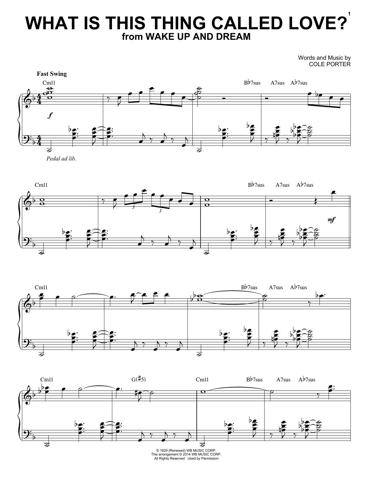 Download Cole Porter What Is This Thing Called Love? [Jazz version] (arr. Brent Edstrom) Sheet Music and learn how to play Piano Solo PDF digital score in minutes