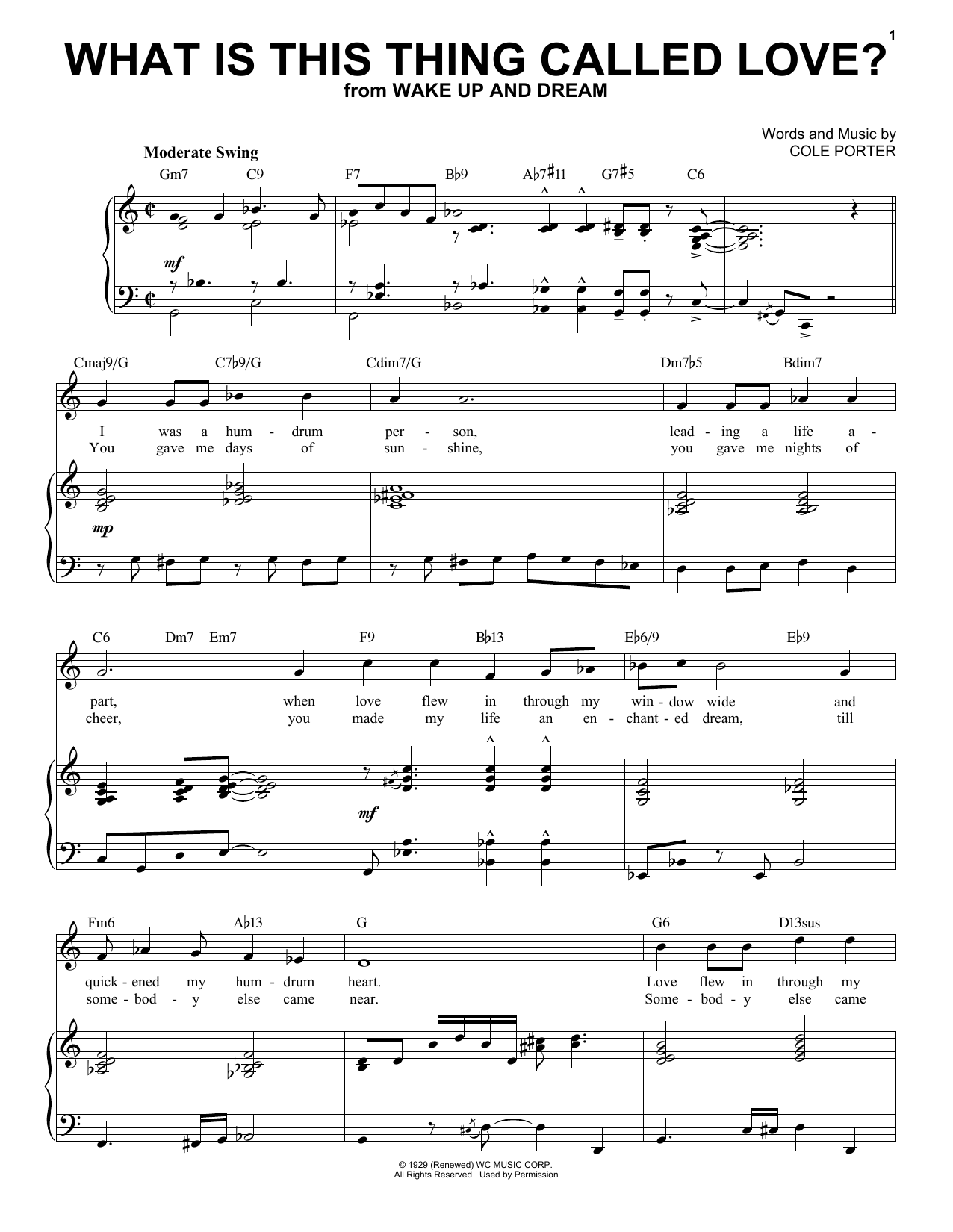 Download Cole Porter What Is This Thing Called Love? [Jazz version] (from Wake Up And Dream) (arr. Br Sheet Music and learn how to play Piano & Vocal PDF digital score in minutes