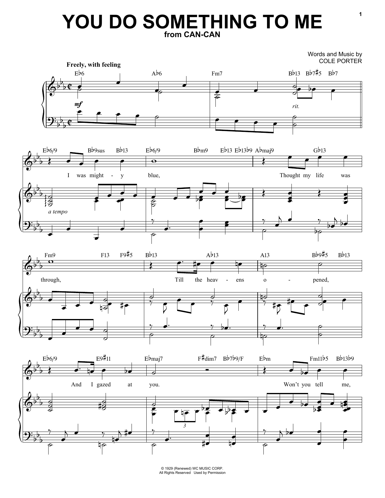 Download Cole Porter You Do Something To Me [Jazz version] (from Can-Can) (arr. Brent Edstrom) Sheet Music and learn how to play Piano & Vocal PDF digital score in minutes
