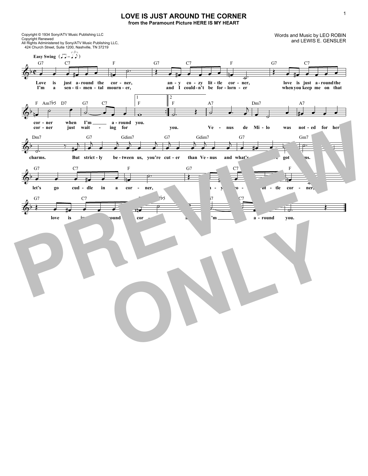 Download Coleman Hawkins Love Is Just Around The Corner Sheet Music and learn how to play Lead Sheet / Fake Book PDF digital score in minutes