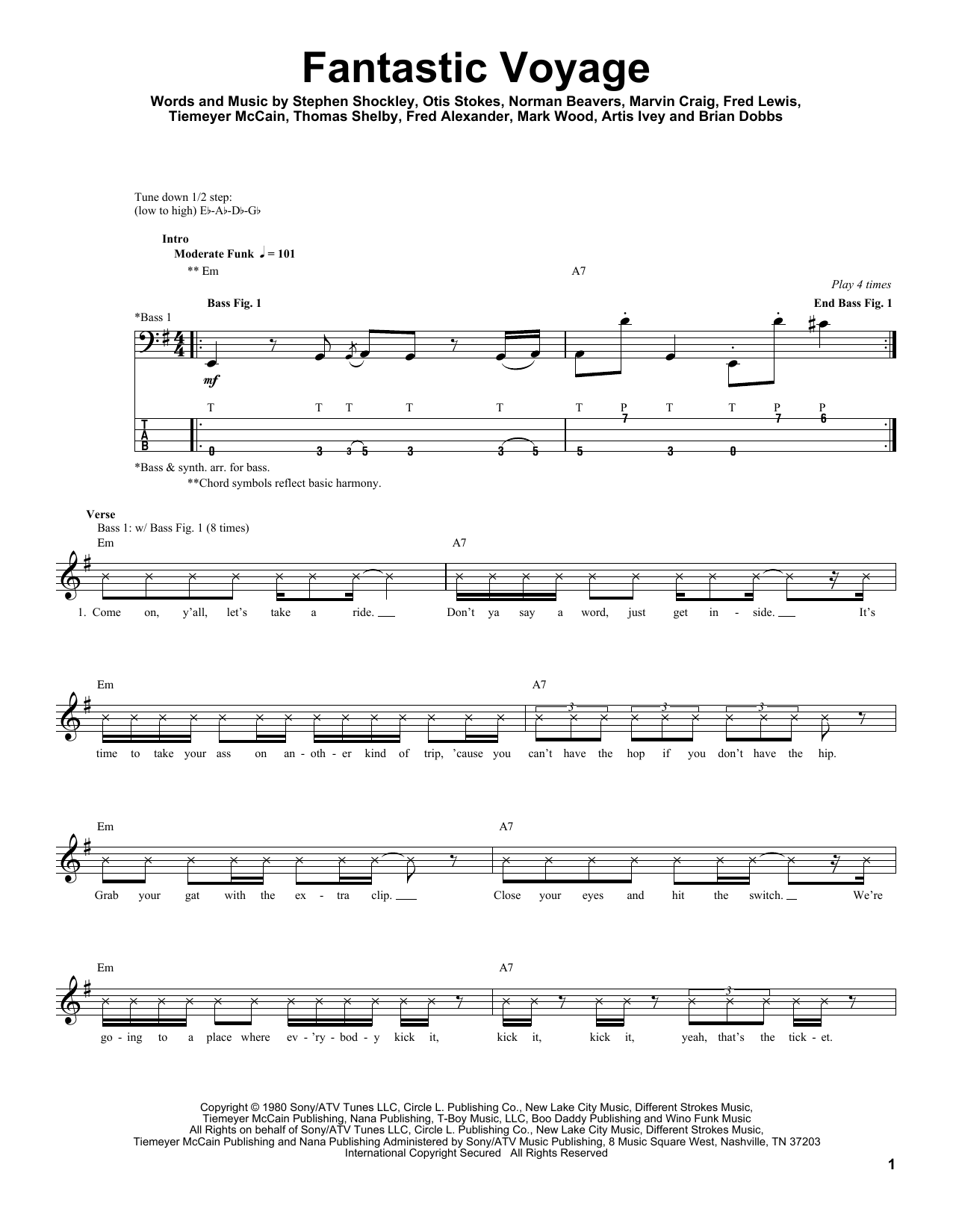 Download Coolio Fantastic Voyage Sheet Music and learn how to play Drum Chart PDF digital score in minutes