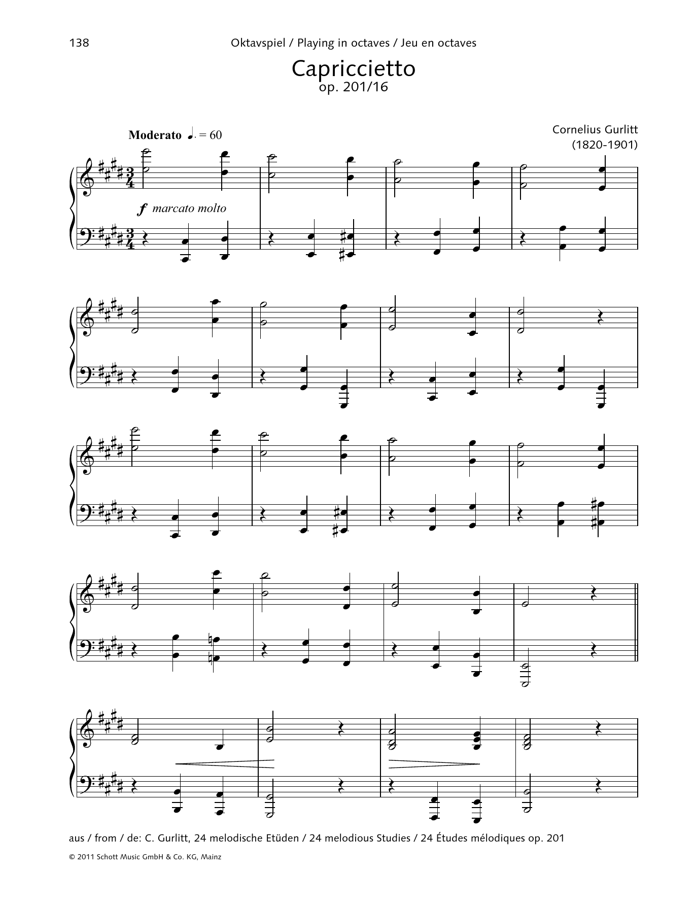 Download Cornelius Gurlitt Capriccietto Sheet Music and learn how to play Piano Solo PDF digital score in minutes