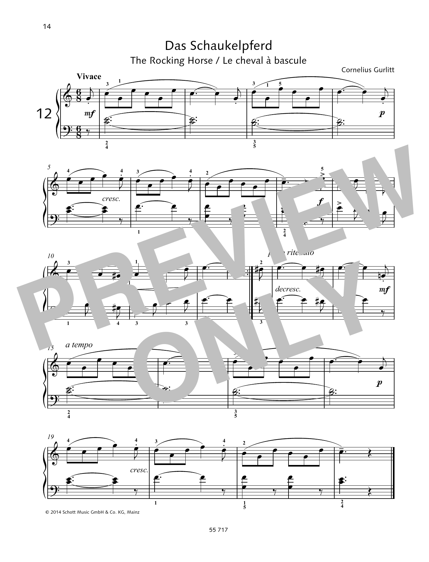 Download Cornelius Gurlitt The Rocking Horse Sheet Music and learn how to play Piano Solo PDF digital score in minutes