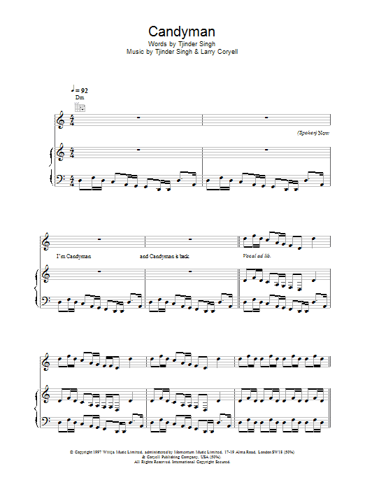Download Cornershop Sheet Music and learn how to play Piano, Vocal & Guitar PDF score in minutes