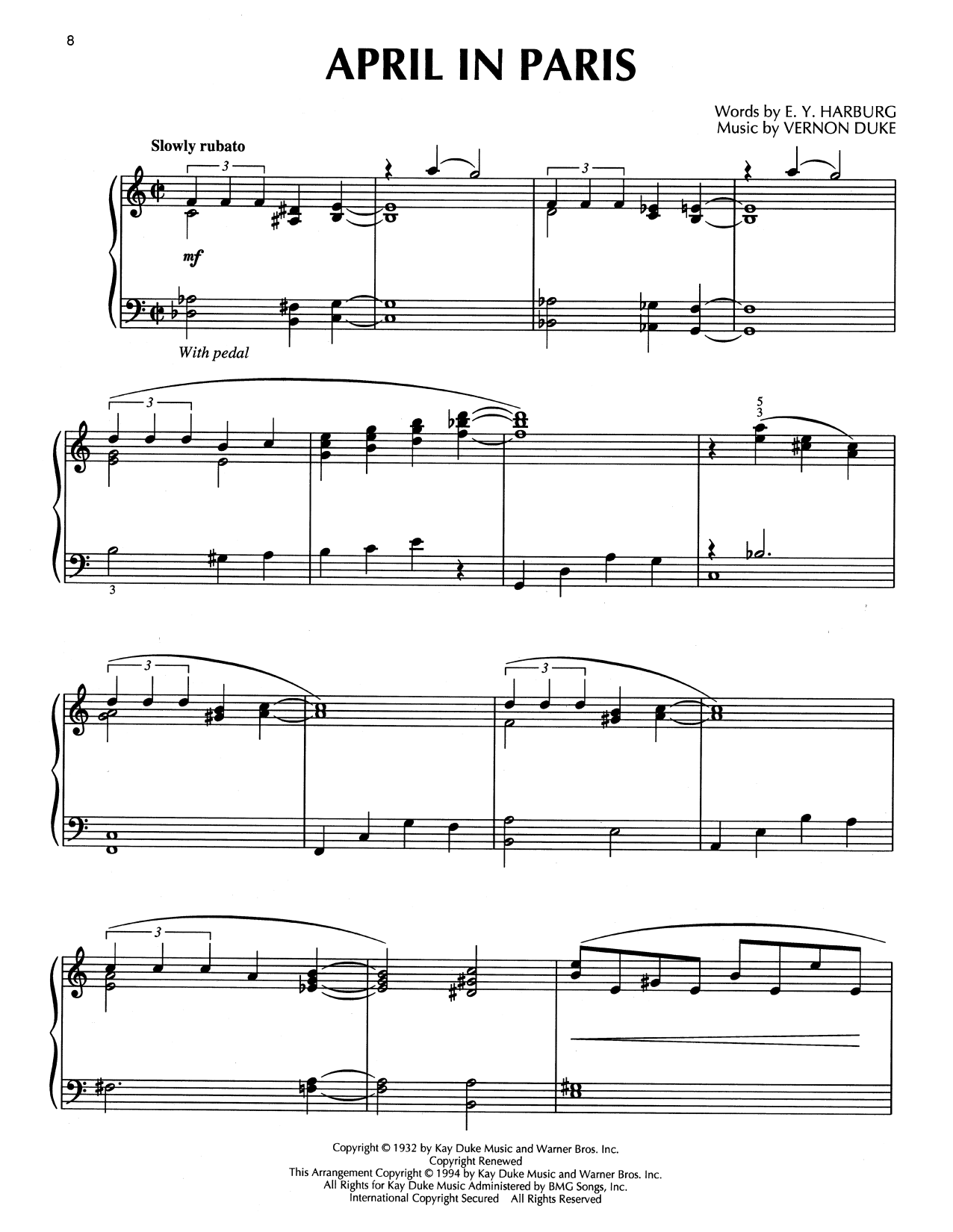 Download Count Basie April In Paris (arr. Bill Boyd) Sheet Music and learn how to play Piano Solo PDF digital score in minutes