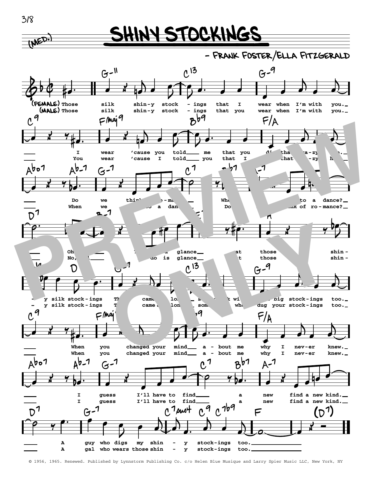 Download Count Basie Shiny Stockings (High Voice) Sheet Music and learn how to play Real Book – Melody, Lyrics & Chords PDF digital score in minutes