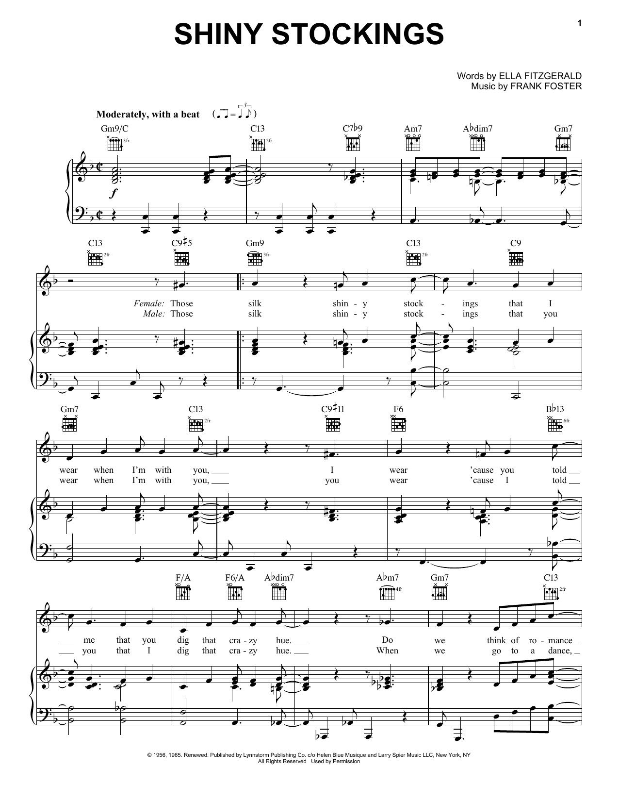 Download Count Basie Shiny Stockings Sheet Music and learn how to play Real Book – Melody & Chords PDF digital score in minutes