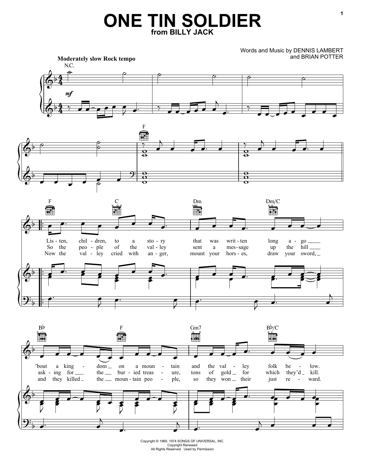 Download Coven One Tin Soldier Sheet Music and learn how to play Dulcimer PDF digital score in minutes