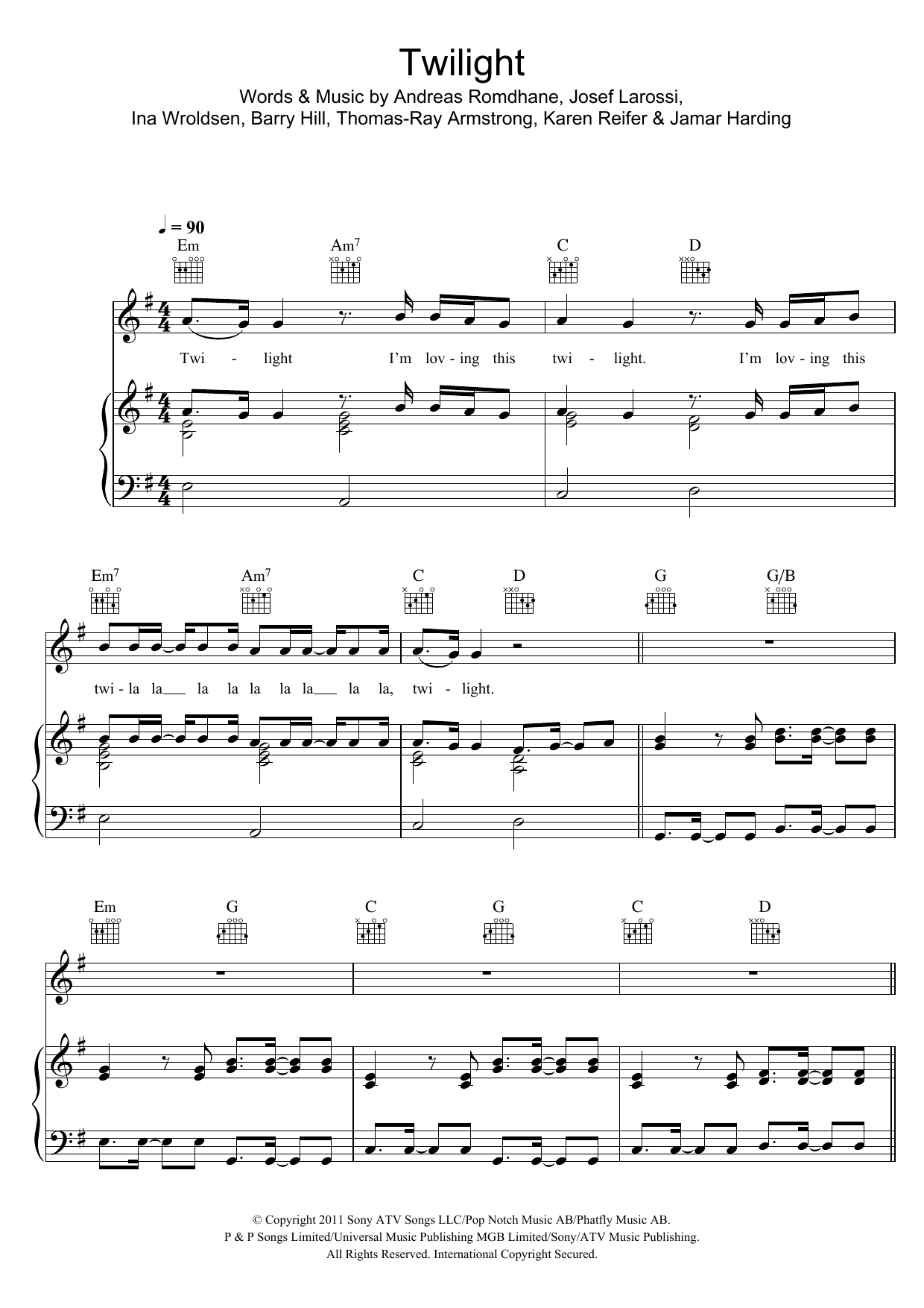Download Cover Drive Twilight Sheet Music and learn how to play Piano, Vocal & Guitar (Right-Hand Melody) PDF digital score in minutes