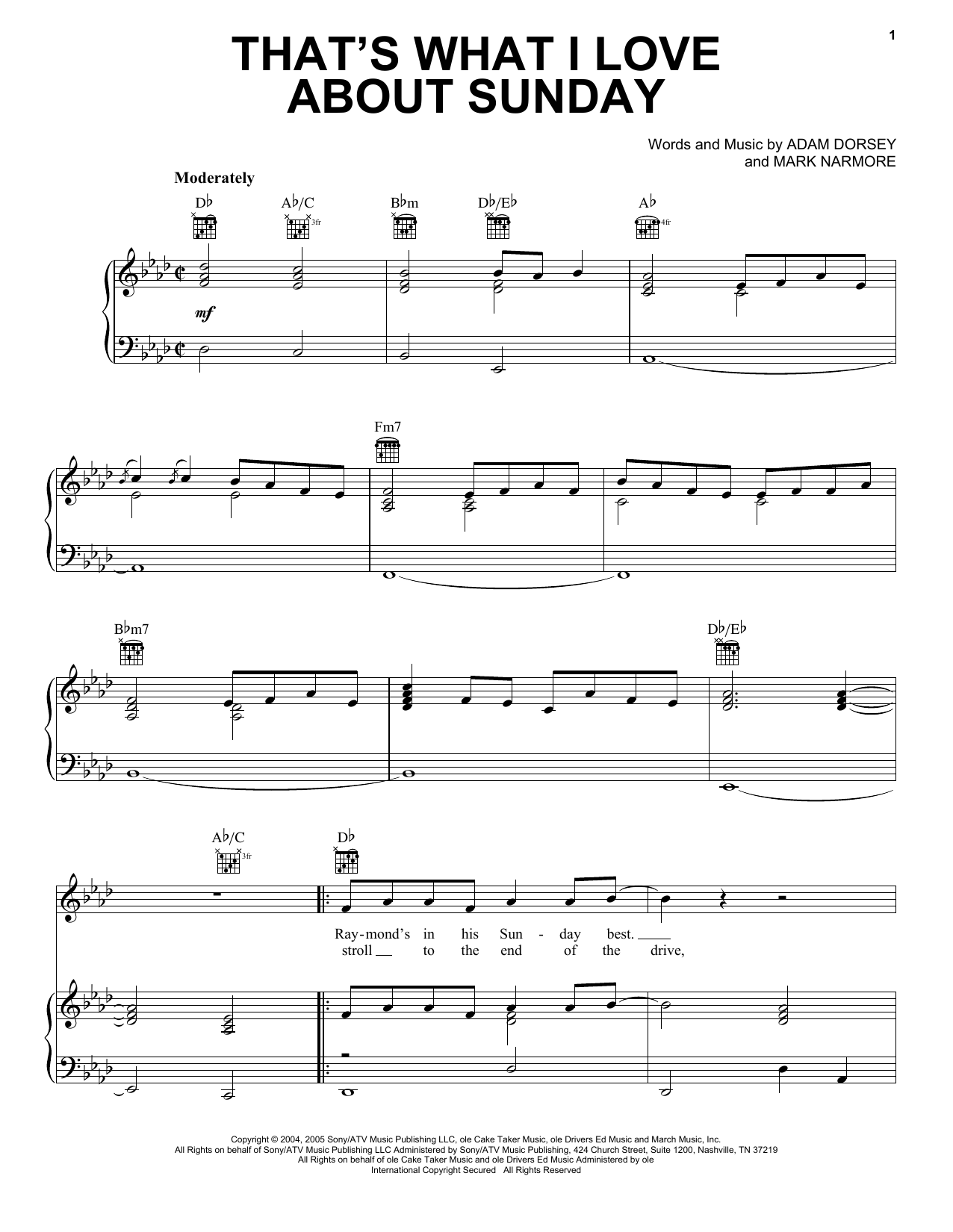 Download Craig Morgan That's What I Love About Sunday Sheet Music and learn how to play Piano, Vocal & Guitar (Right-Hand Melody) PDF digital score in minutes