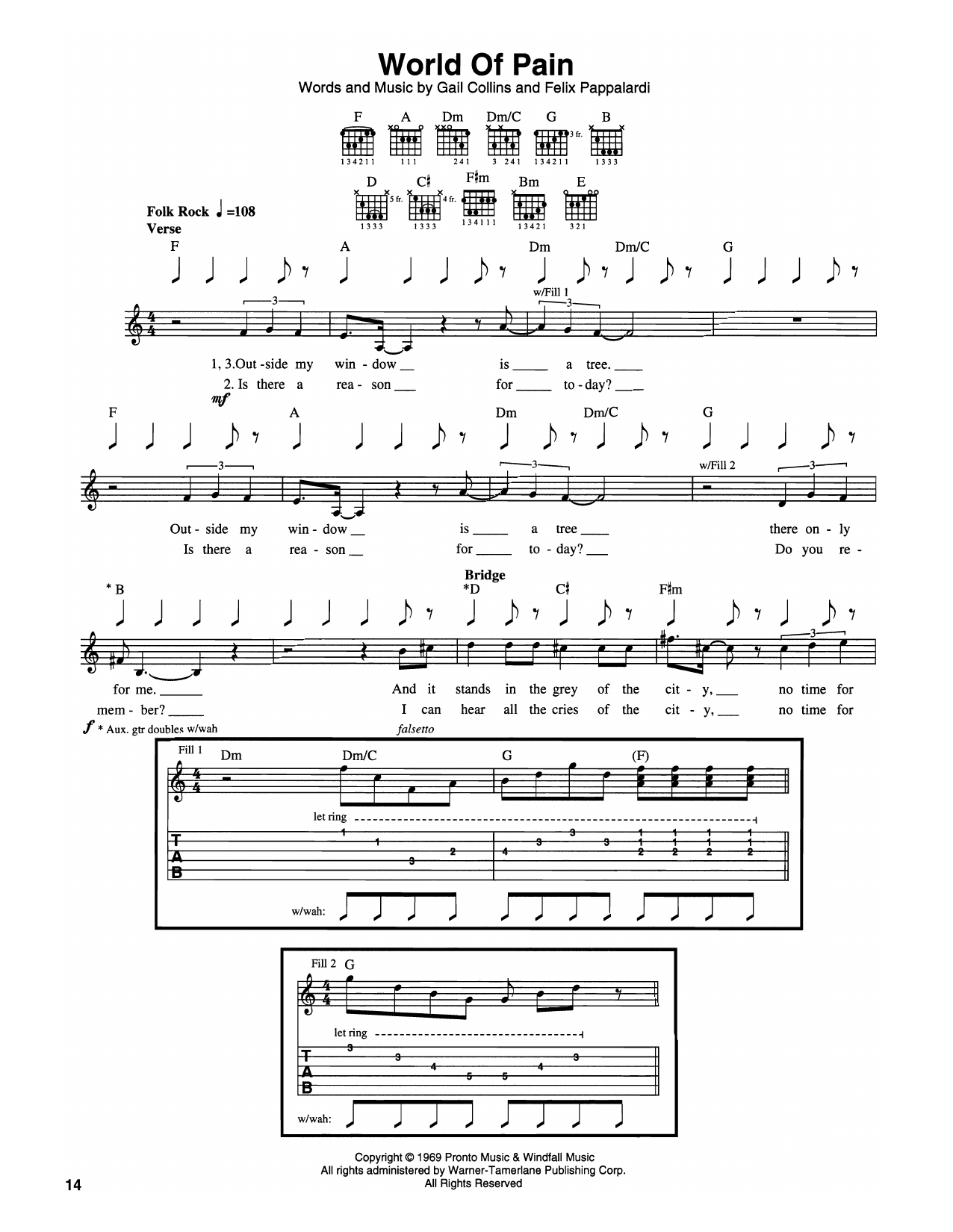 Download Cream World Of Pain Sheet Music and learn how to play Guitar Tab PDF digital score in minutes